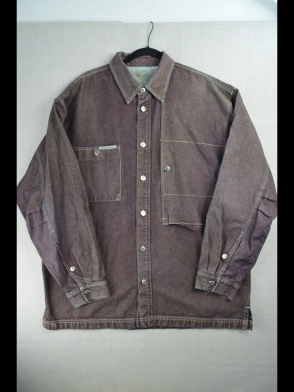 Vintage Y2K Mecca USA Mens Brown Denim Jacket Baggy Fit Long Sleeve Size XL